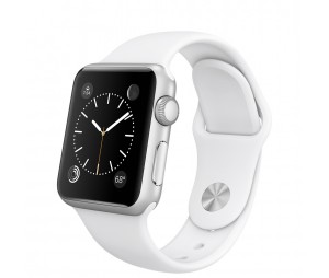 38MM SILVER ALUMINIUM CASE WITH WHITE SPORT BAND